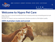 Tablet Screenshot of hypropetcare.com.au
